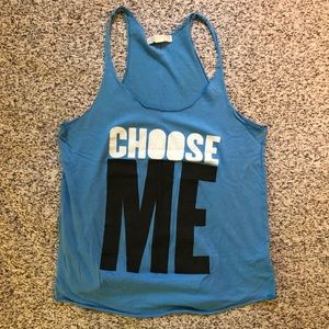 Blue workout tank